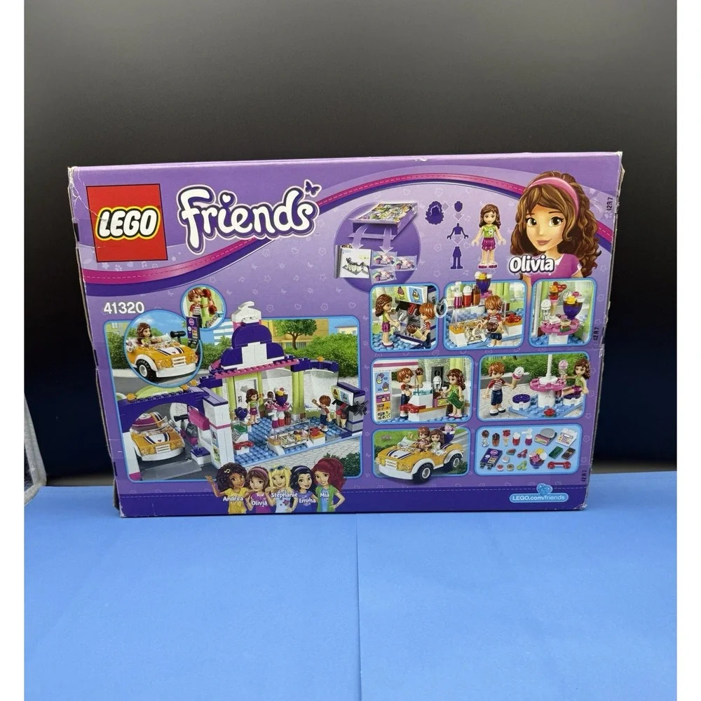 LEGO Friends 41320 Frozen Yogurt Shop w/ Box & Manuals - Missing Olivia & Car